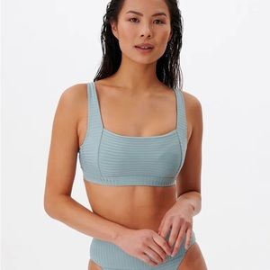 Rip Curl Premium Surf Crop Cheeky Coverage Bikini Set Slate - Medium